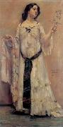 Lovis Corinth Portrait of Charlotte Berend-Corinth in a white dress Spain oil painting artist